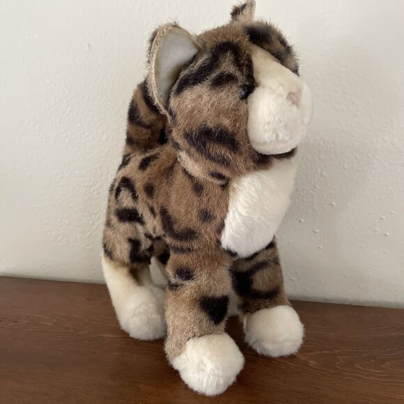 Douglas Cuddle Toy Kitty Cat Spotted Leopard Kitten Plush Cat Kitten 10 Inch - Picture 1 of 10